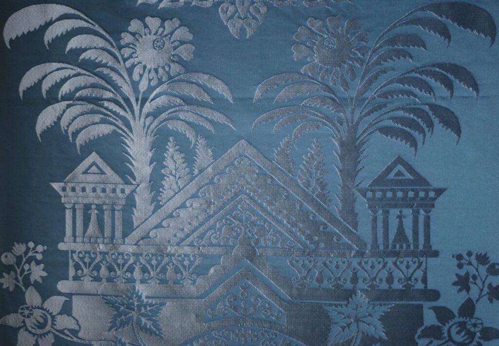 Leman Damask, Hatfield House, The Long Gallery Furniture Restoration Ref 2179