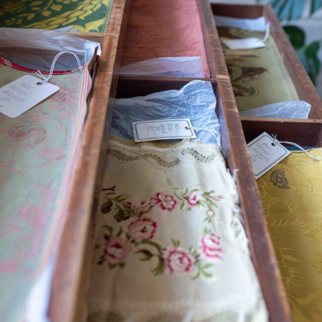 Archive fabric at Humphries Weaving Showroom