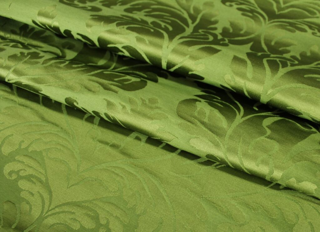 Green Silk and Linen Hampton Court design