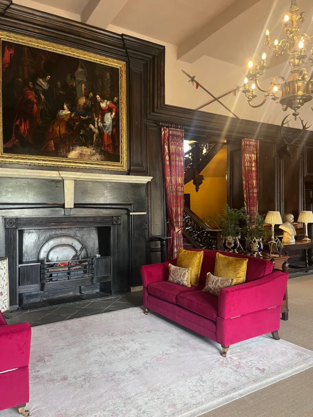 We’re pleased to share the completed curtains now installed in the New Hall at Tredegar House, Wales.

The project to refresh the New Hall marks a celebration of Godfrey Morgan, 1st Viscount Tredegar, and the fabric chosen for the curtains was carefully selected to reflect the style and taste of his time in the early 20th century.

Woven in a silk and linen brocatelle, shaped in collaboration with the project team to ensure a result that is both appropriate and refined.

It’s a privilege to see this fabric brought to life and to play a role in the continued conservation of this significant space.

@tredegarhousent #HistoricInteriors #TextileRestoration #JacquardWeaving #SilkAndLinen #Brocatelle #GodfreyMorgan #HeritageConservation #WovenInEngland #NationalTrust #HumphriesWeaving #HistoricFurnishings